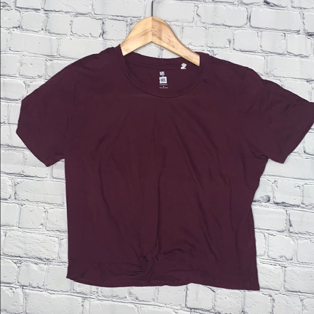 Maroon Crop Top Me to We Sz Small